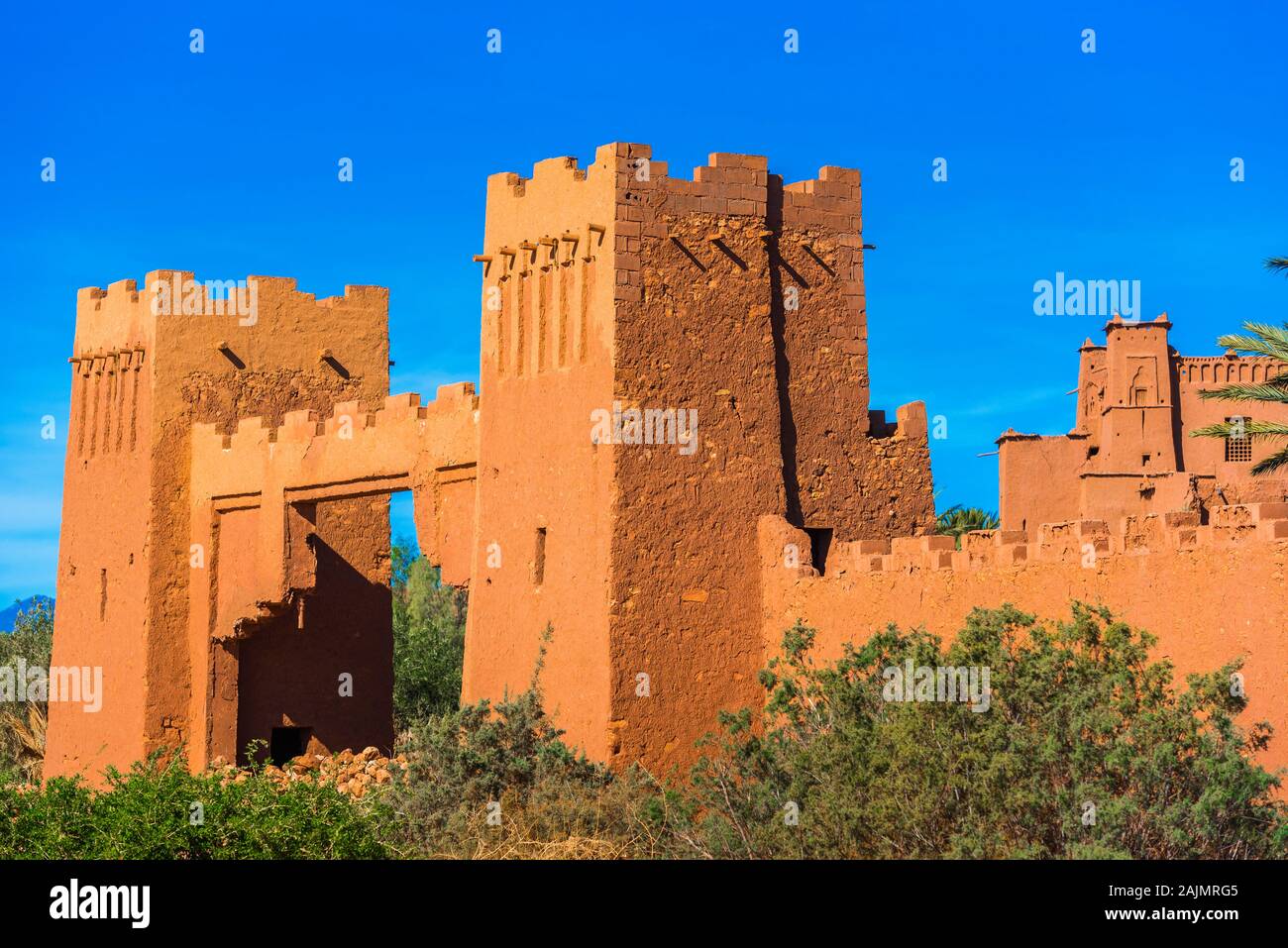 View of the fortified city of Ait-Ben-Haddou, Morocco Stock Photo