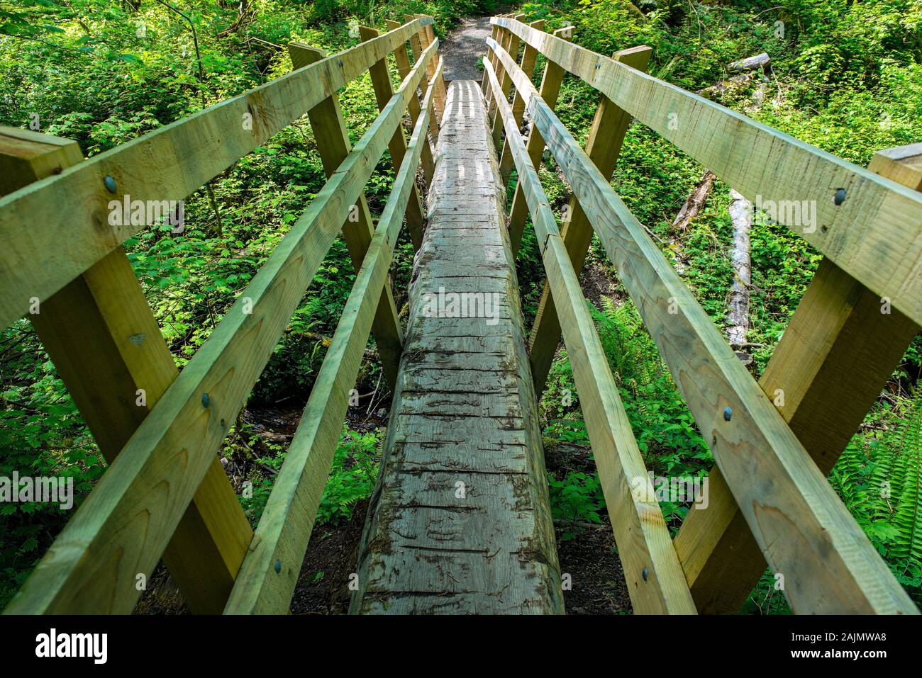 Narrow wooden footbridge railings hi-res stock photography and images ...