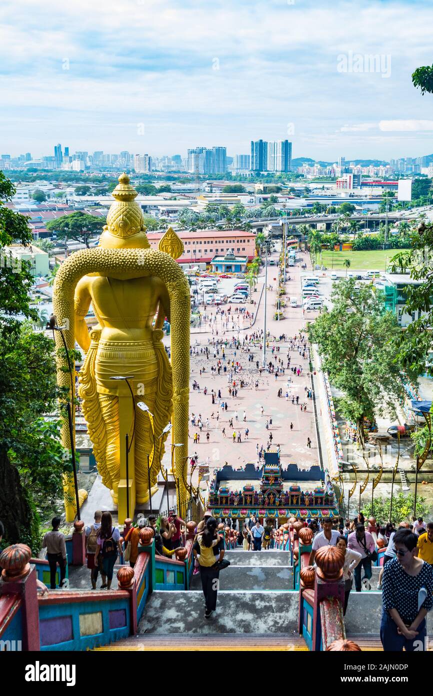 Lord Murugan Statue Batu Caves Malaysia Stock Photo