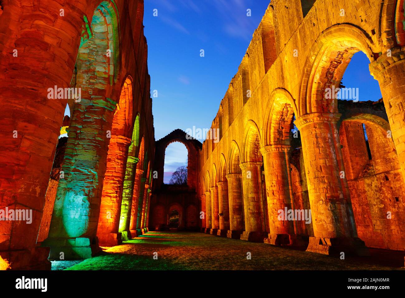 Fountains abbey illuminations hires stock photography and images Alamy