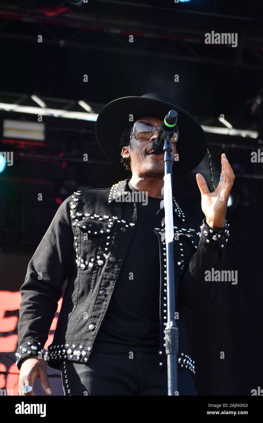 Atlanta, GA / USA - September 8, 2019: Raphael Saadiq performs during second day of the 2019 One Music Fest at Centennial Olympic Park. Stock Photo