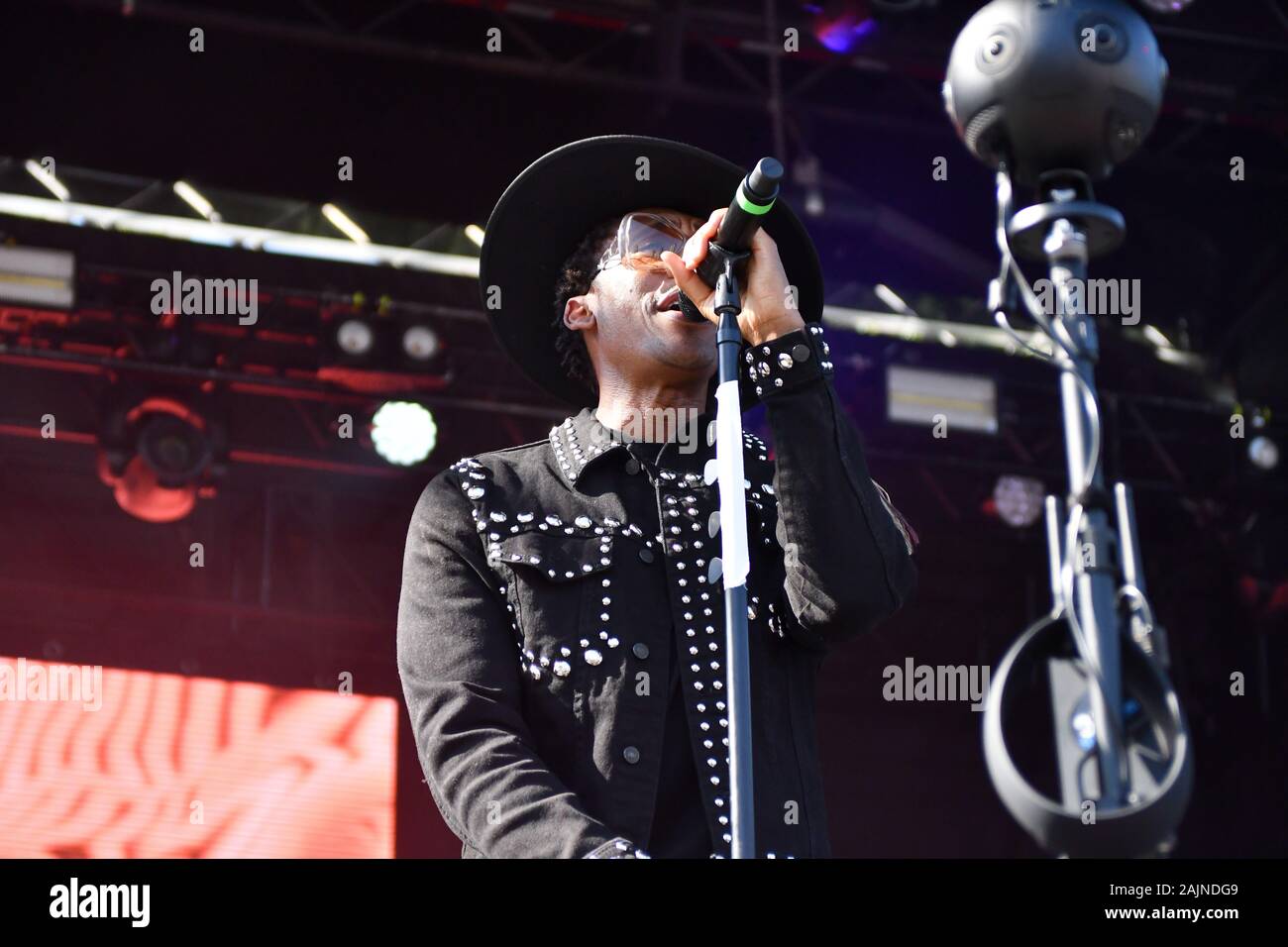 Atlanta, GA / USA - September 8, 2019: Raphael Saadiq performs during second day of the 2019 One Music Fest at Centennial Olympic Park. Stock Photo
