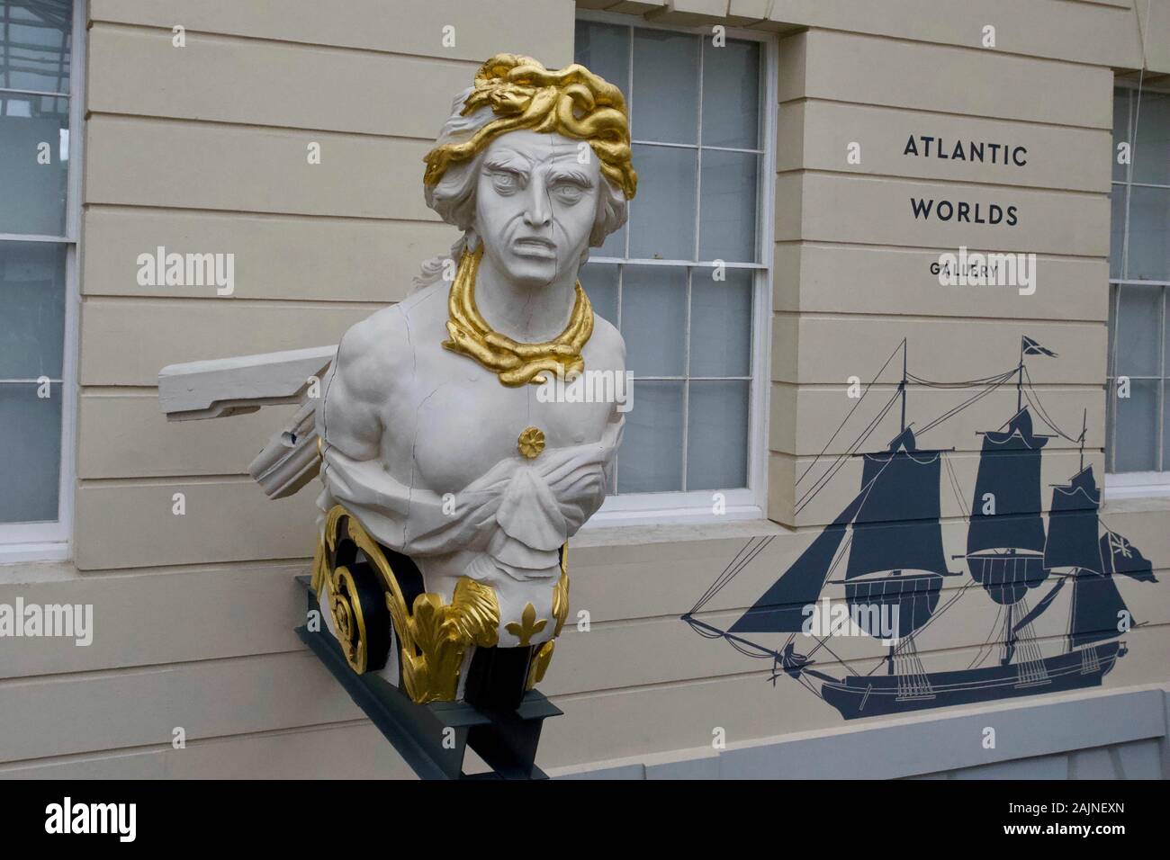 Figureheads, National Maritime Museum, Greenwich, London, England. Stock Photo