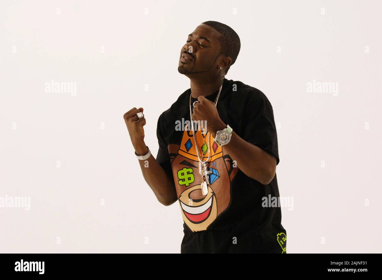 Singer / Actor Ray J on set at New Boyz featuring Ray J 'Tie Me Down' Music Video on August 17, 2009 in Los Angeles, California. Stock Photo