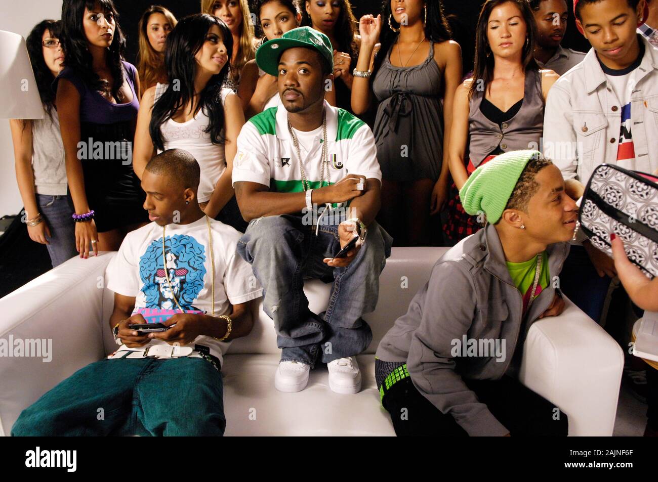 Singer / Actor Ray J and rappers Dominic "Legacy" Thomas, Earl "Ben J" Benjamin of New Boyz on