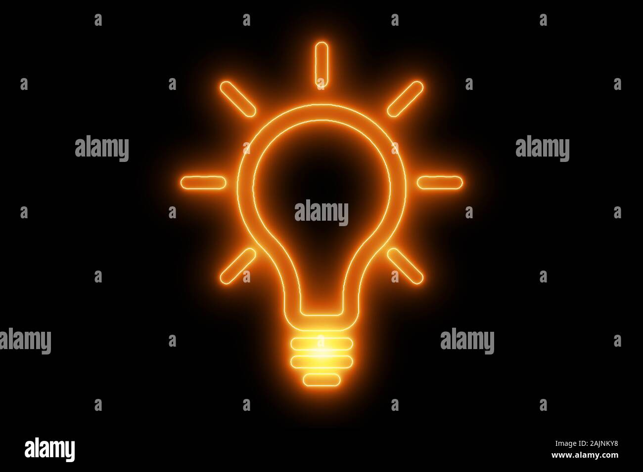 Idea light bulb icon simple flat style illustration,Vector illustration ...