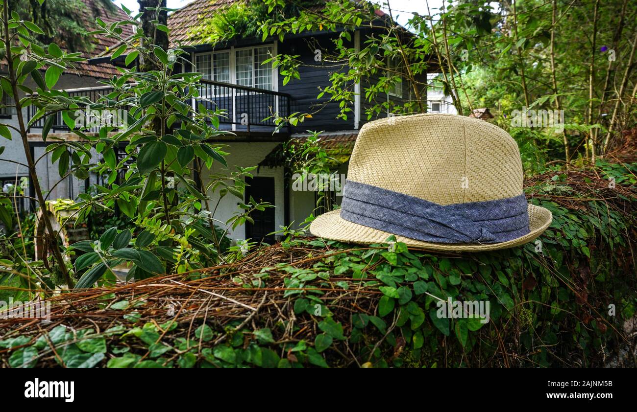 Canotier straw hat hi-res stock photography and images - Alamy