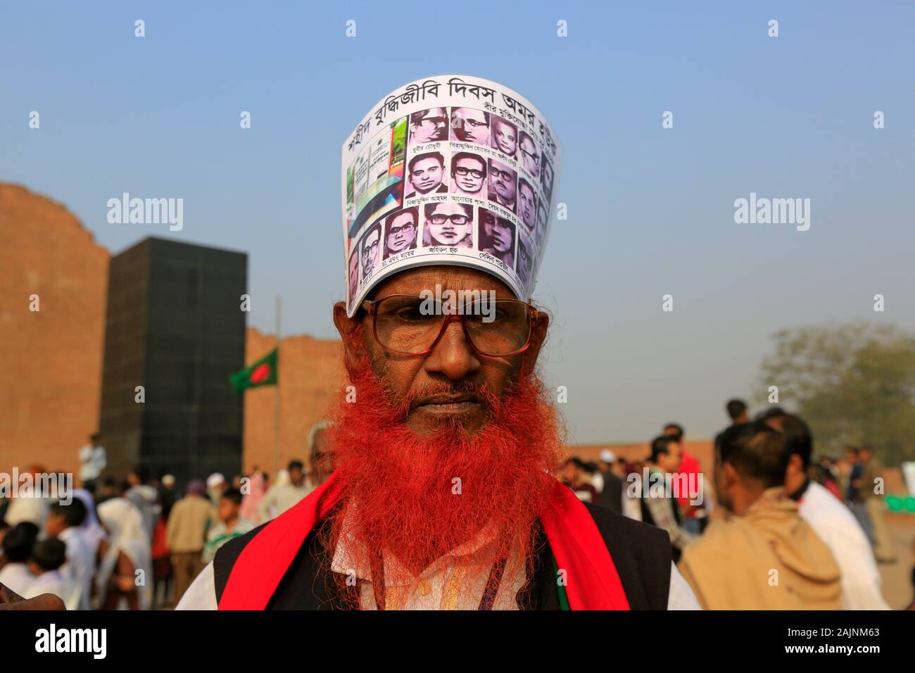 Portrait of a freedom fighter who takes part in the Bangladesh Liberation War in 1971. Dhaka, Bangladesh Stock Photo