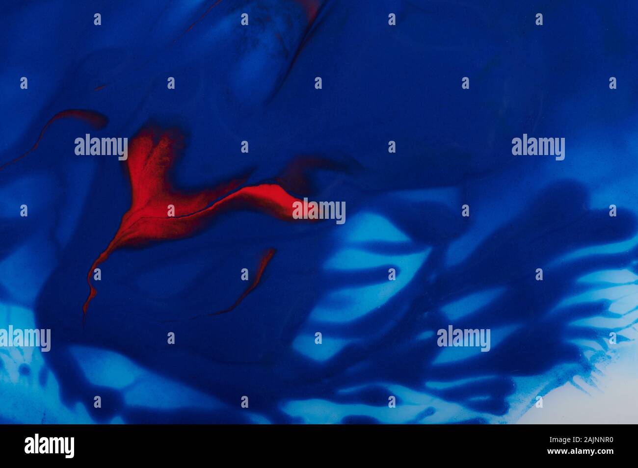 Abstract blue paint background with red swirl lines Stock Photo - Alamy