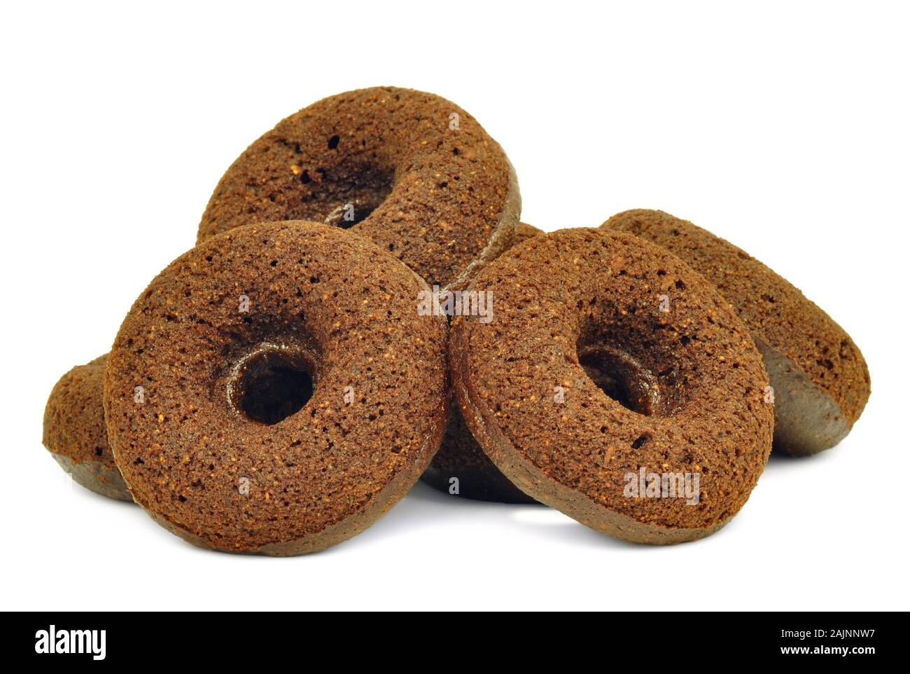 Healthy vegan donuts made with blackstrap molasses and no sugar Stock