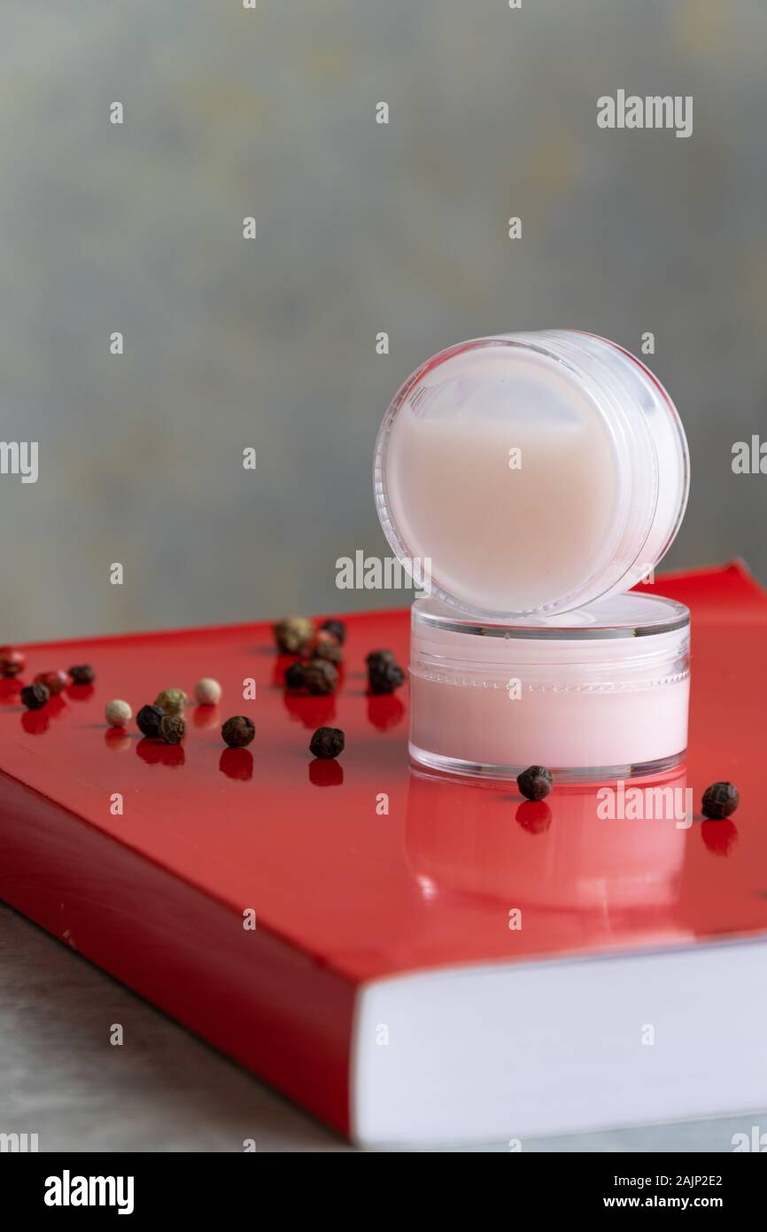 Organic cosmetics with pepper extract, natural wellness beauty products