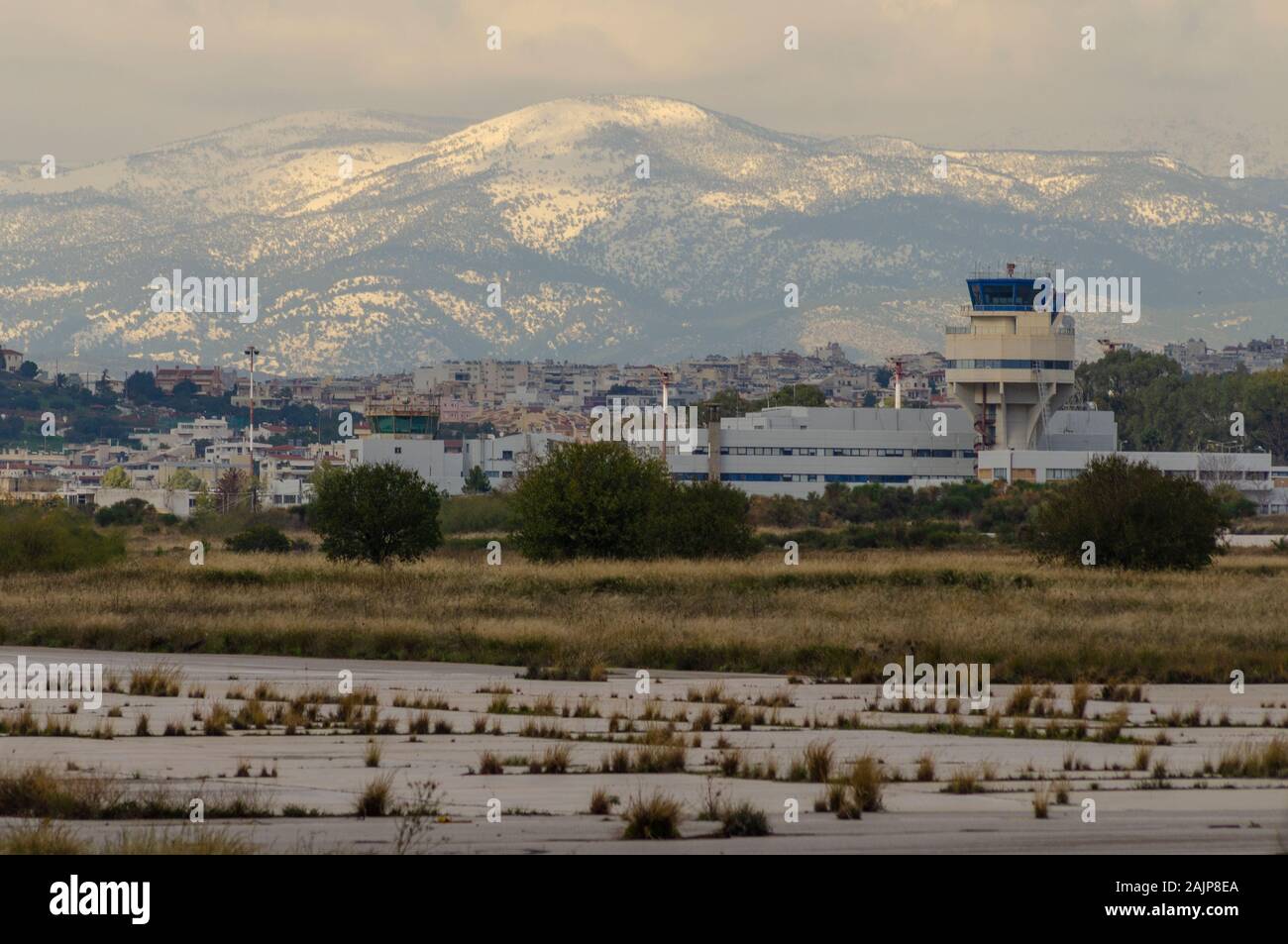 The old Hellinikon International Airport in Athens Greece Stock Photo
