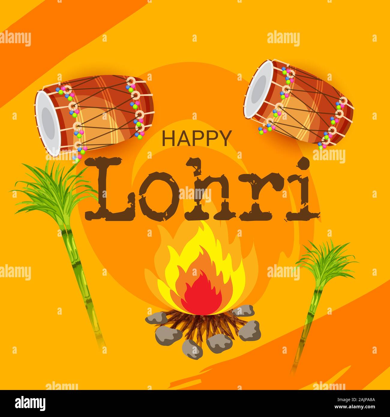 Vector illustration of a Holiday Background for Punjabi Festival ...