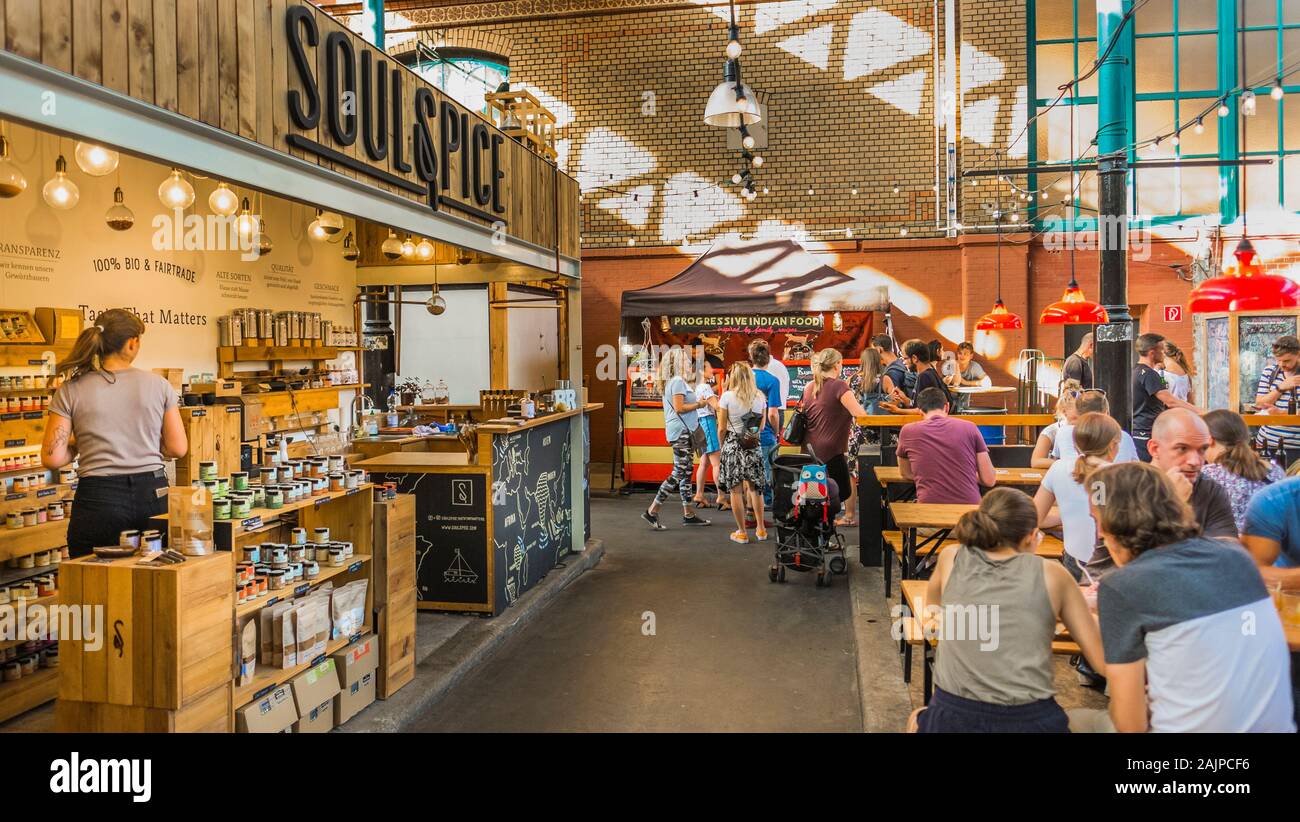 soul & spice, markthalle IX, indoor market IX Stock Photo
