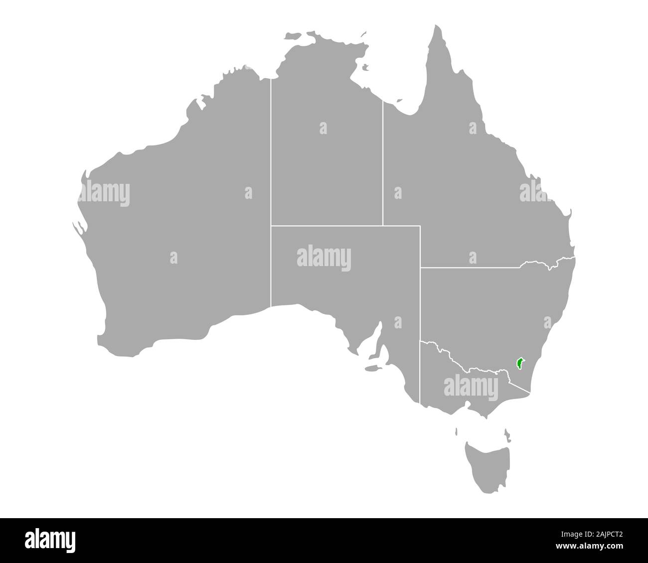 Map of Australian Capital Territory in Australia Stock Photo - Alamy
