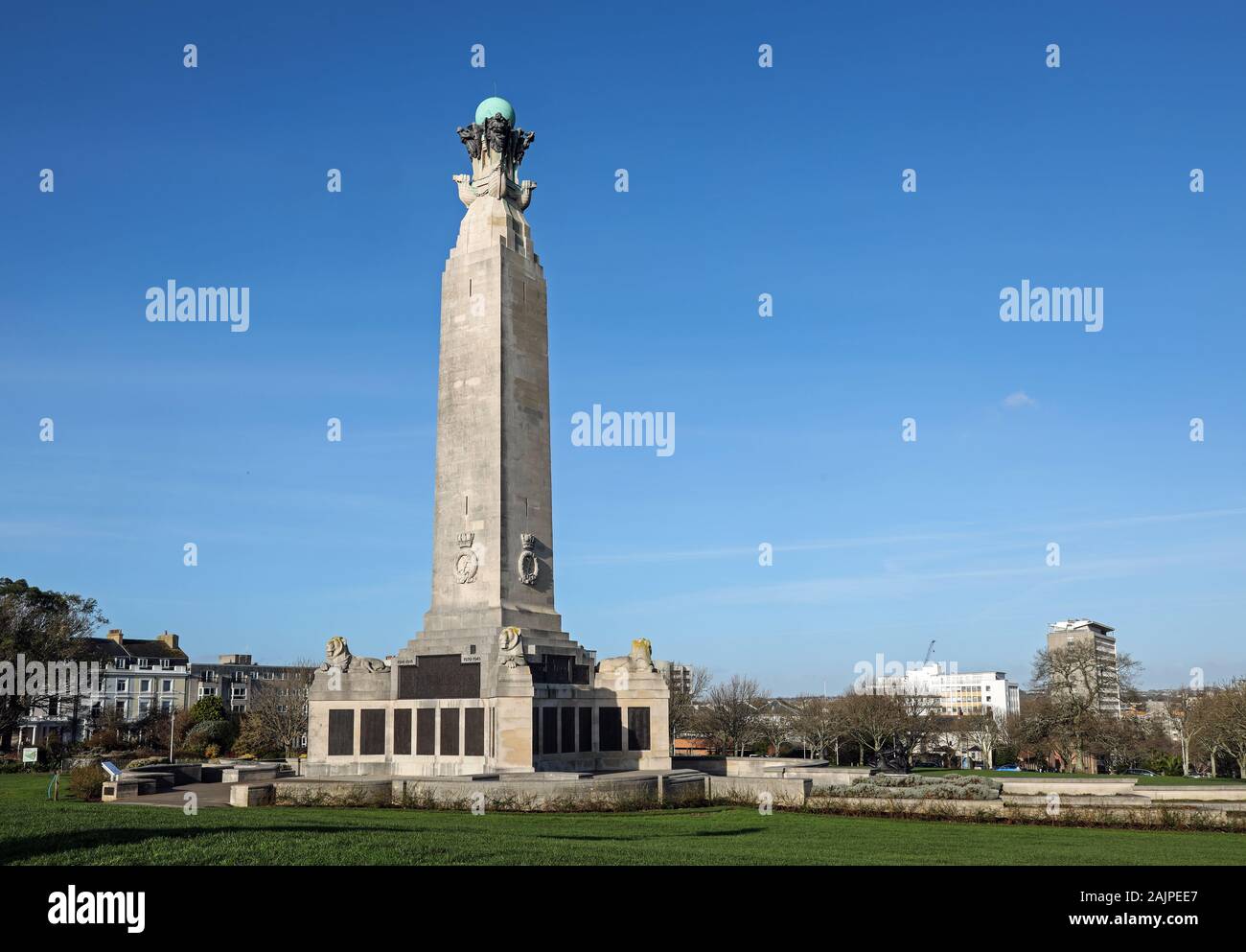 The Plymouth Naval Memorial on Plymouth Hoe. Commemorating 6,200 naval