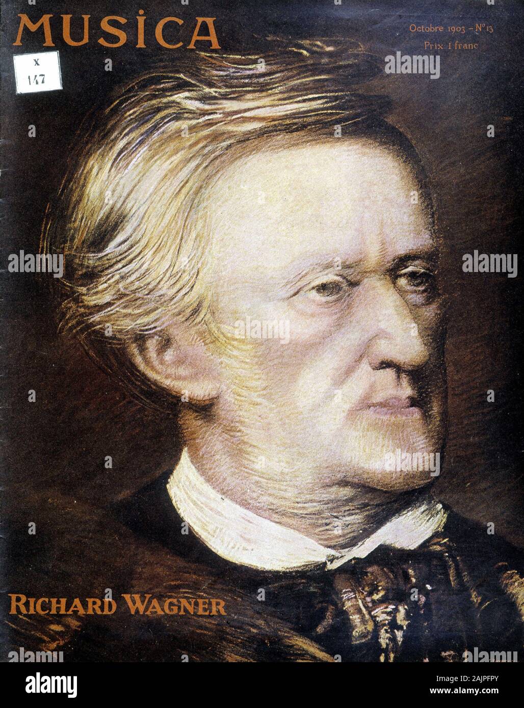 Richard Wagner - in 'Musica', octobre 1903 Stock Photo