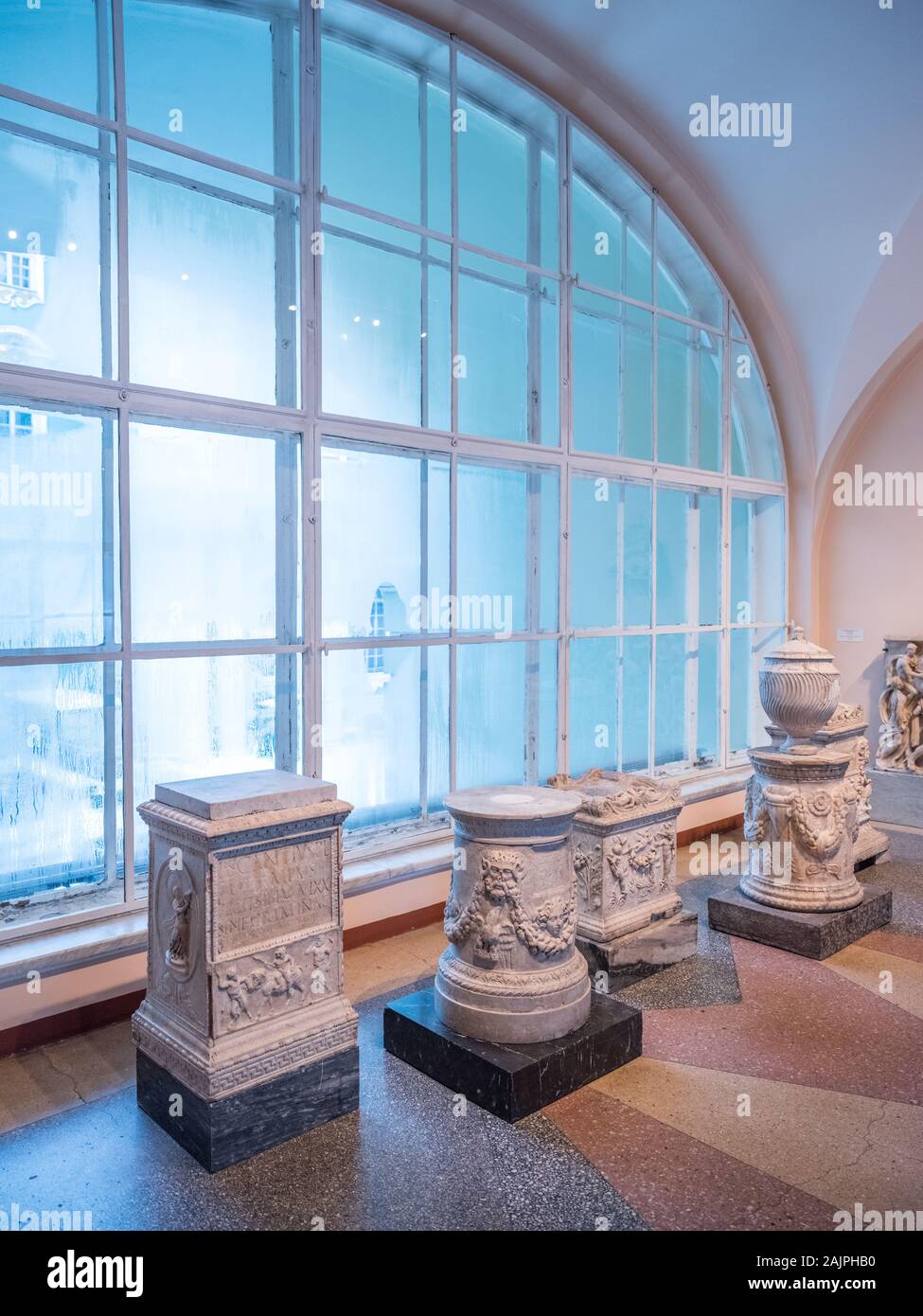 interior and exhibits of the Hermitage in Saint Petersburg; the exhibits of the winter Palace Stock Photo