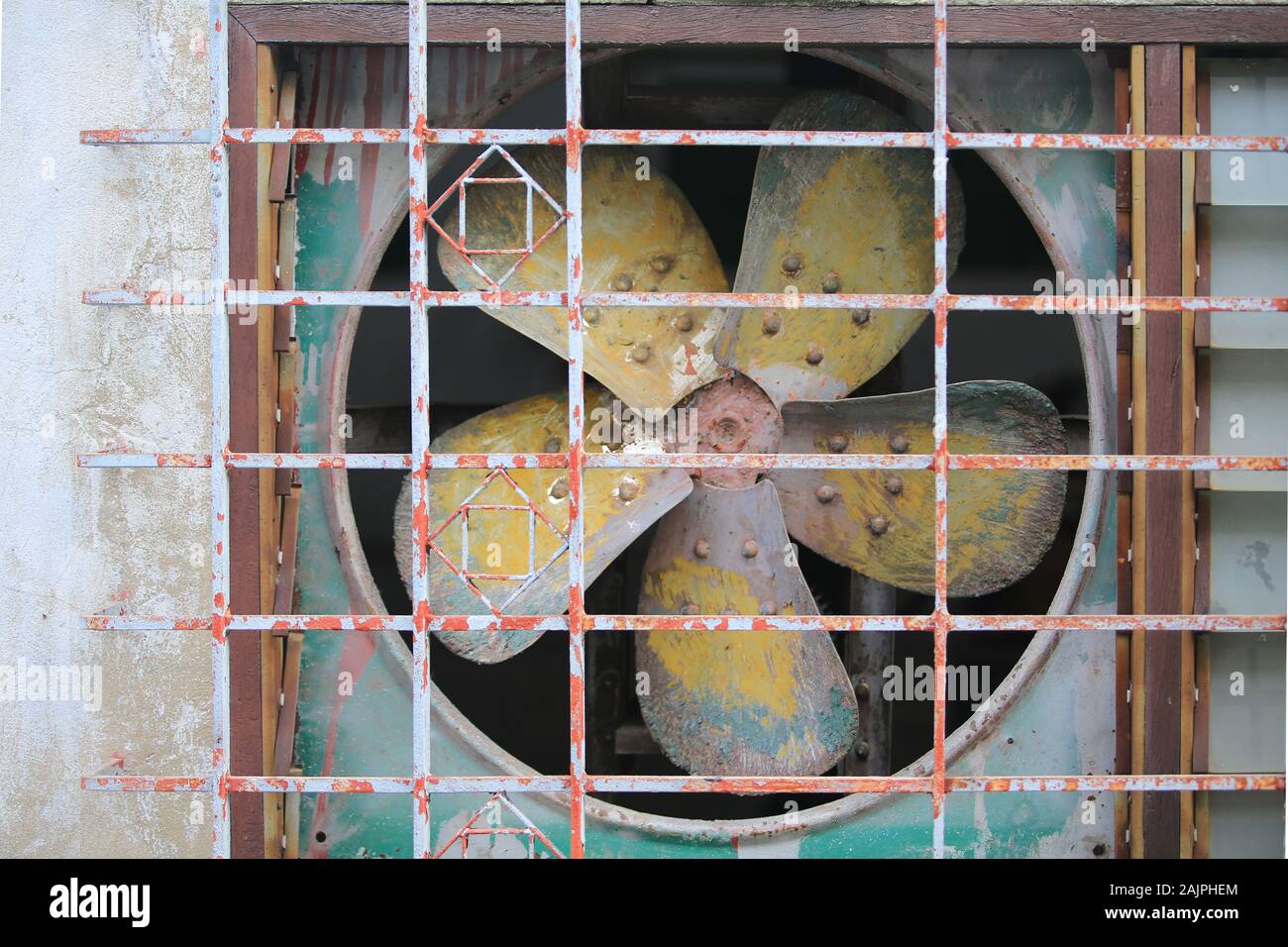 used fans in factory Stock Photo Alamy