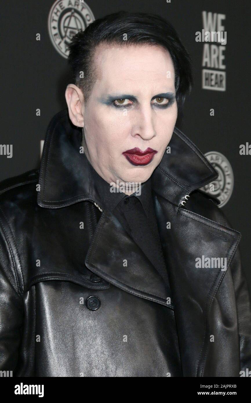 Los Angeles, CA. 4th Jan, 2020. Marilyn Manson at arrivals for The 13th Annual Art of Elysium HEAVEN Gala, Hollywood Palladium, Los Angeles, CA January 4, 2020. Credit: Priscilla Grant/Everett Collection/Alamy Live News Stock Photo