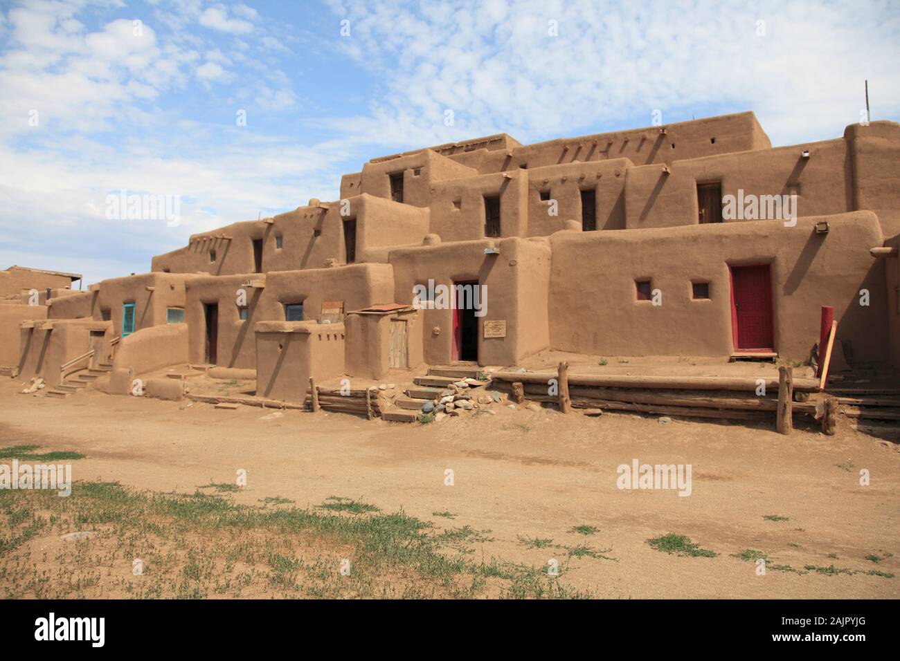 Taos Pueblo, UNESCO World Heritage Site, Taos, New Mexico, USA Stock