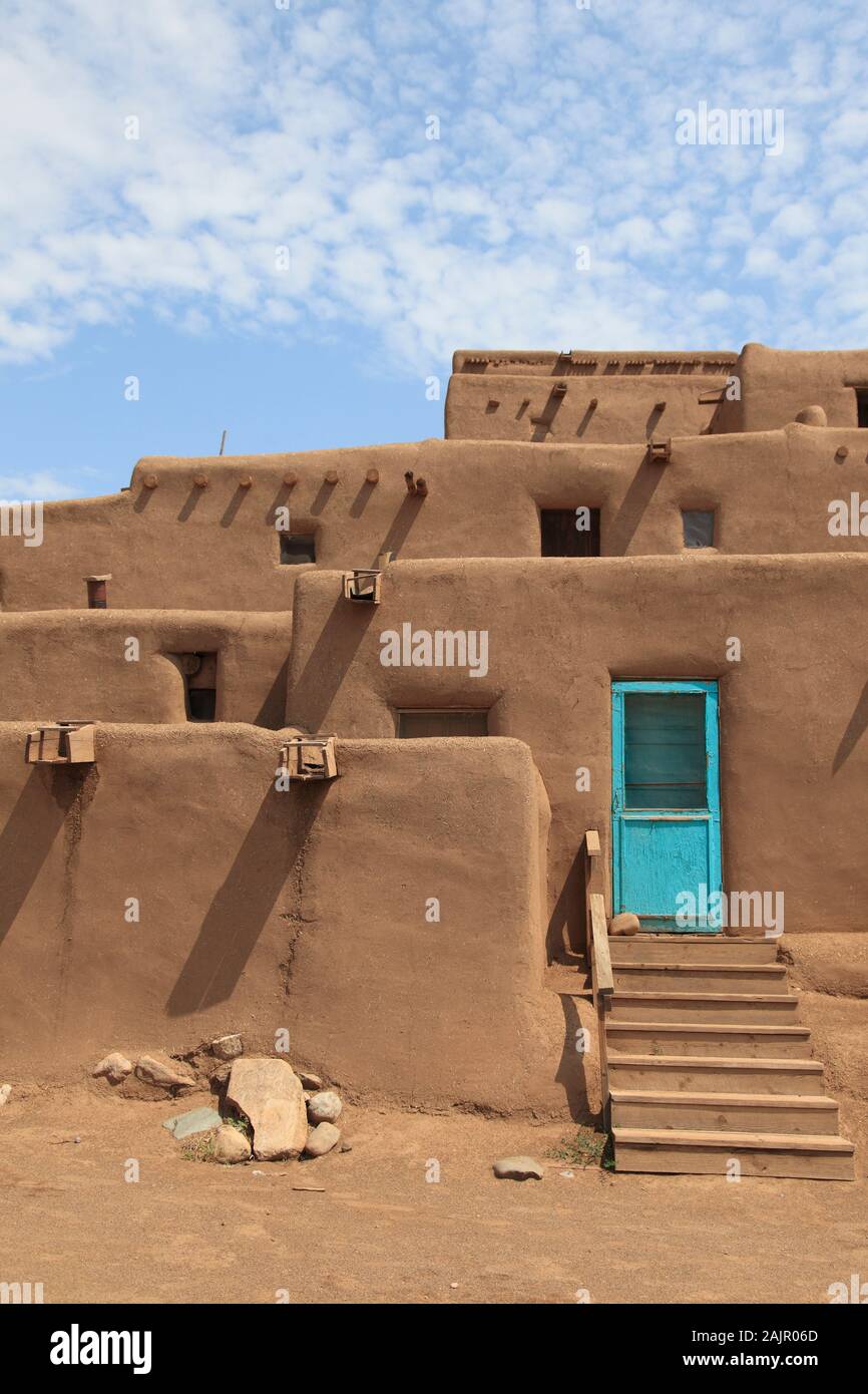 Taos Pueblo, UNESCO World Heritage Site, Taos, New Mexico, USA Stock