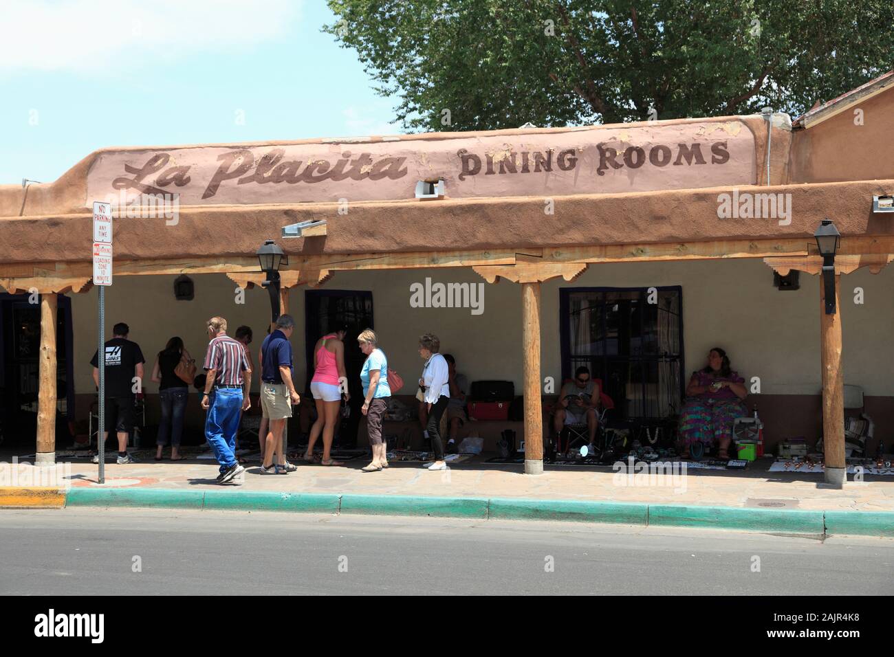 La Placita Dining Rooms, Plaza, Old Town, Albuquerque, New Mexico, USA Stock Photo