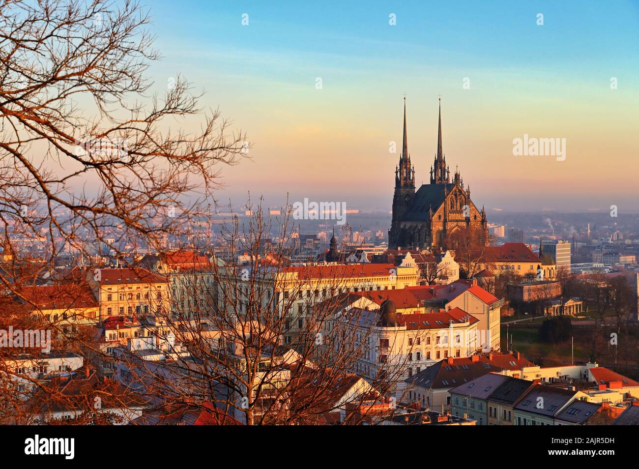 Petrov, Cathedral of St. Peter and Paul. City of Brno - Czech Republic - Europe. Stock Photo