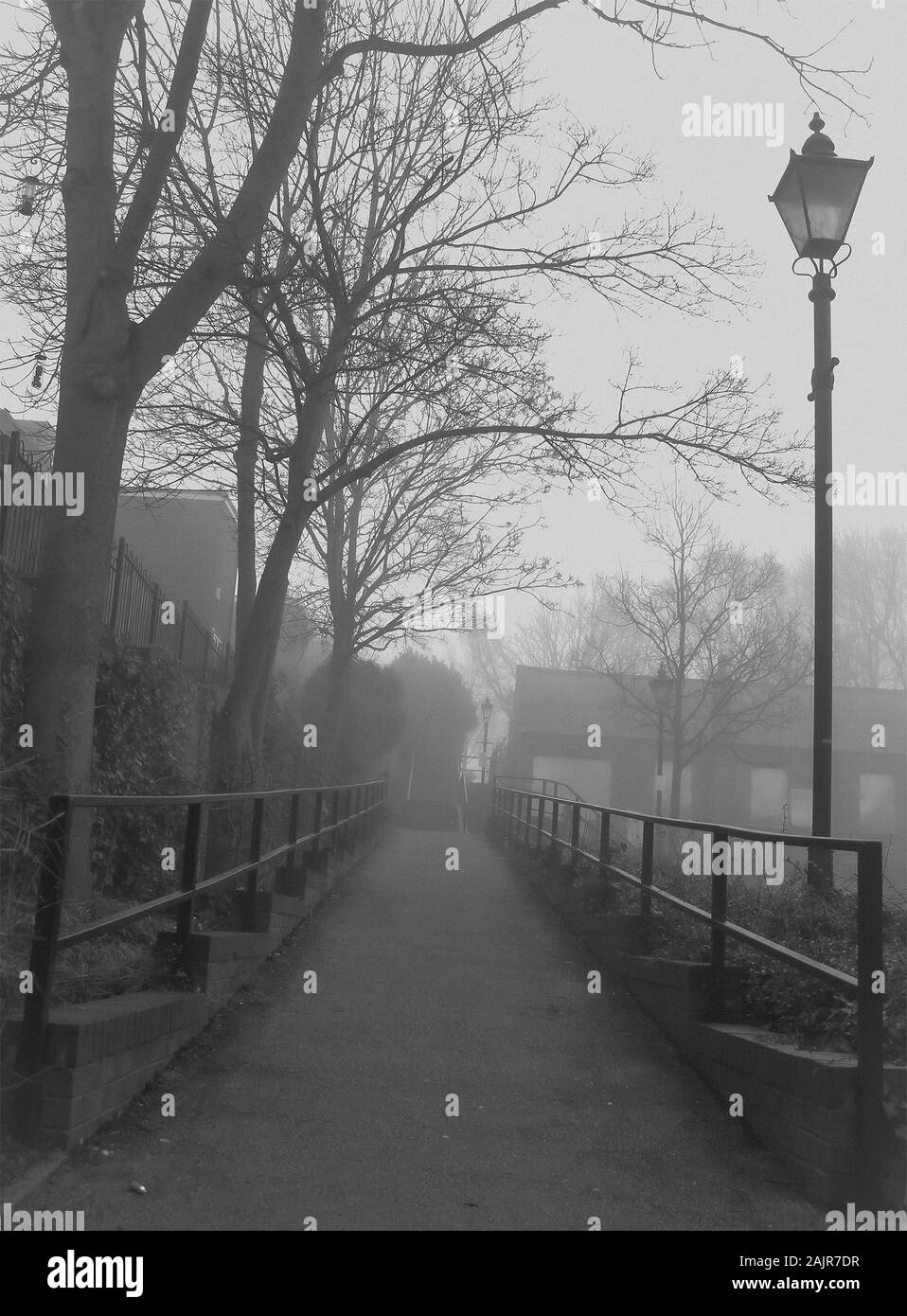 A foggy day in the city Stock Photo Alamy