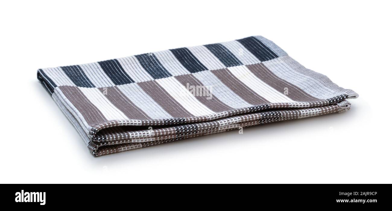 Textile napkin isolated on white background Stock Photo