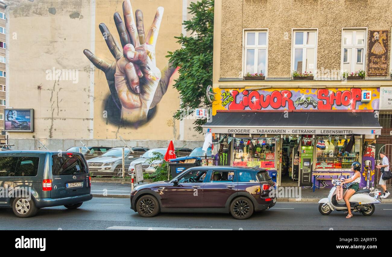 street scene luisenstadt, brueckenstrasse Stock Photo