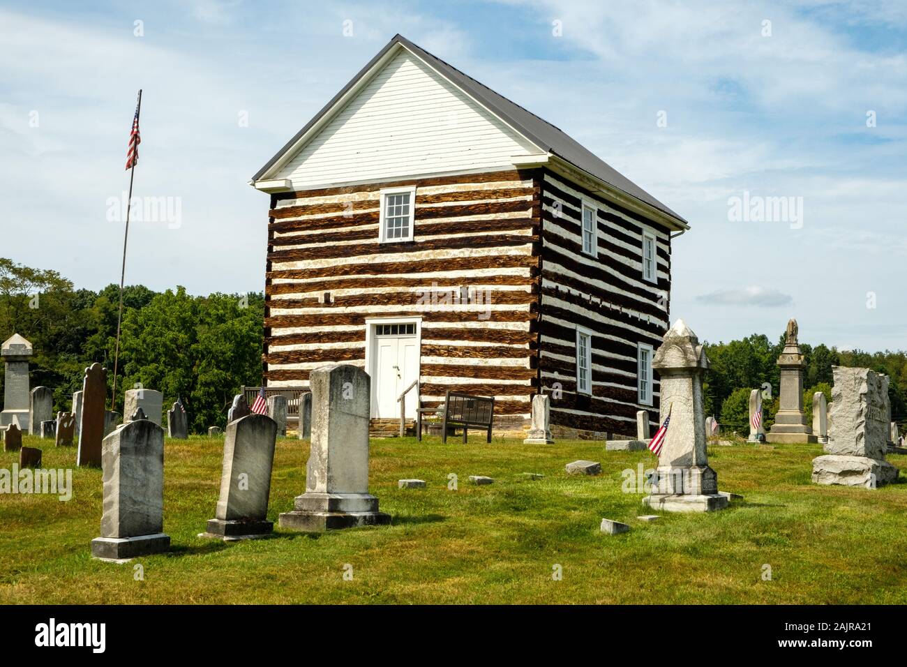 Old Log Church, 343 Cemetery Road, Schellsburg, PA Stock Photo Alamy