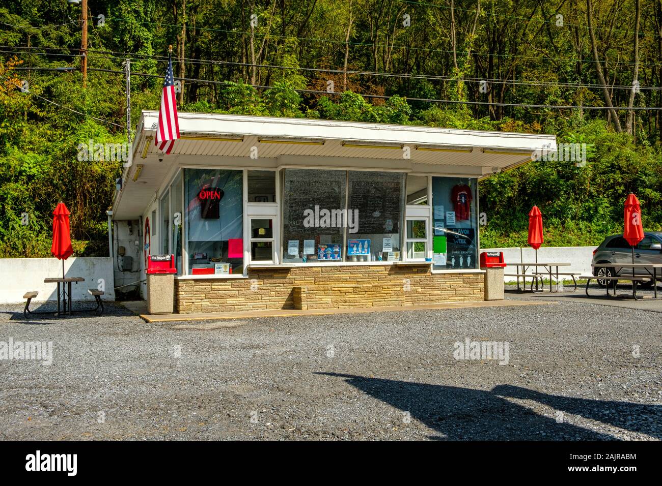 Penguin Ice Cream, Business Route 220, Bedford, PA Stock Photo