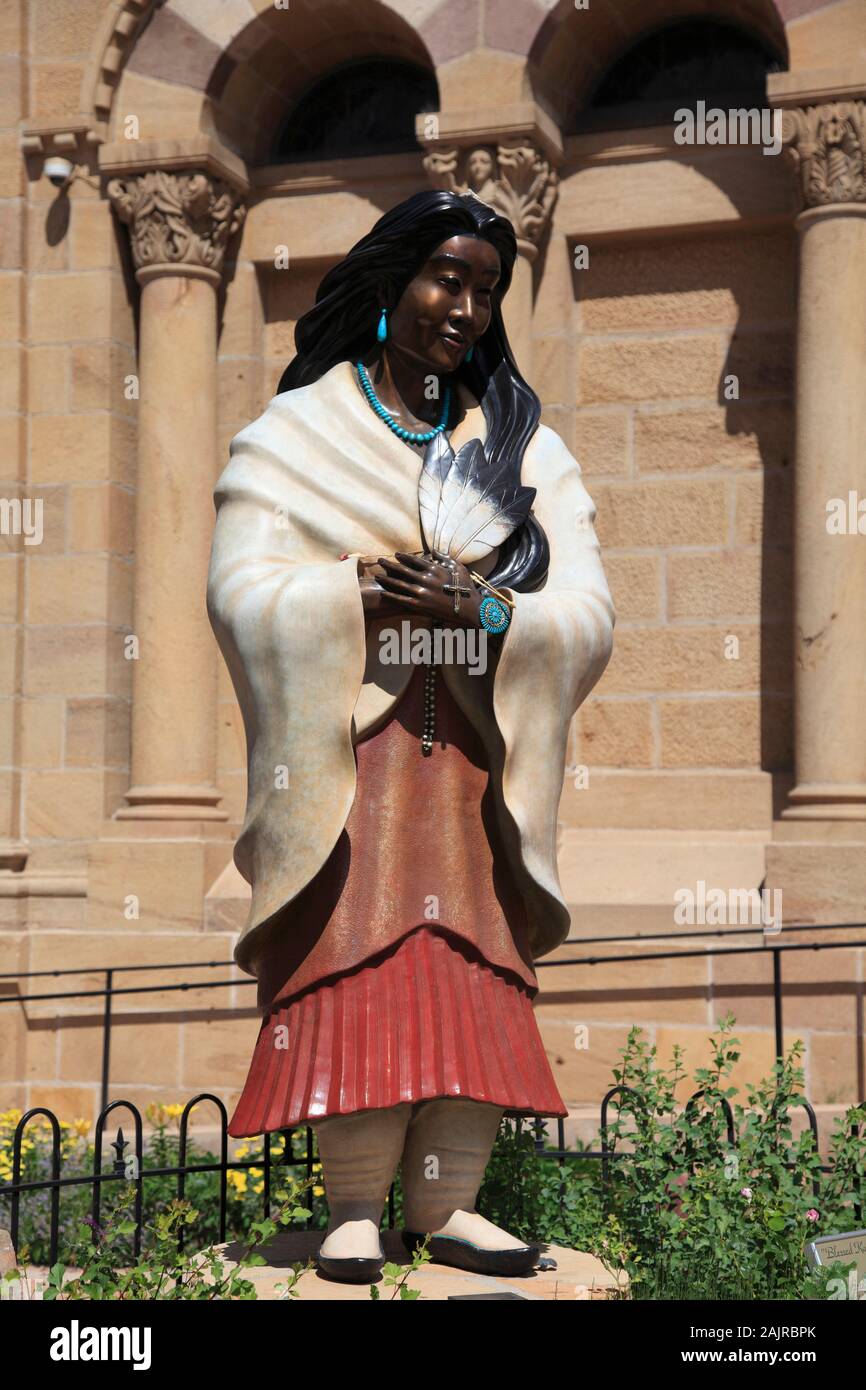 Kateri Tekakwitha Statue, St. Francis Cathedral, Basilica of Saint