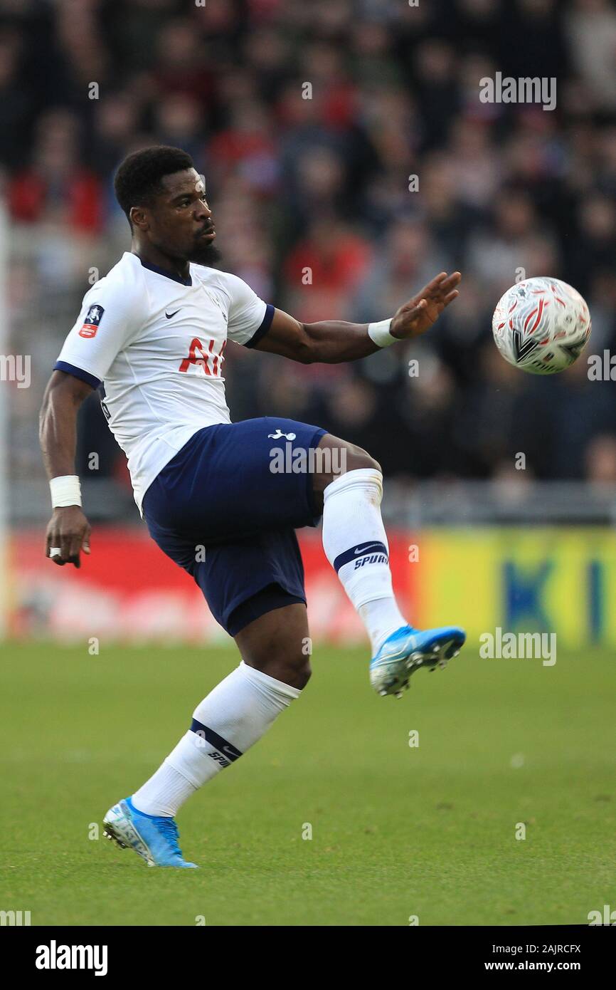 Middlesbrough, UK. 5 January 2020. Serge Aurier of Tottenham Hotspur during the FA Cup Third Round match between Middlesbrough and Tottenham Hotspur at the Riverside Stadium, Middlesbrough on Sunday 5th January 2020. (Credit: Mark Fletcher | Credit: MI News & Sport /Alamy Live News Stock Photo