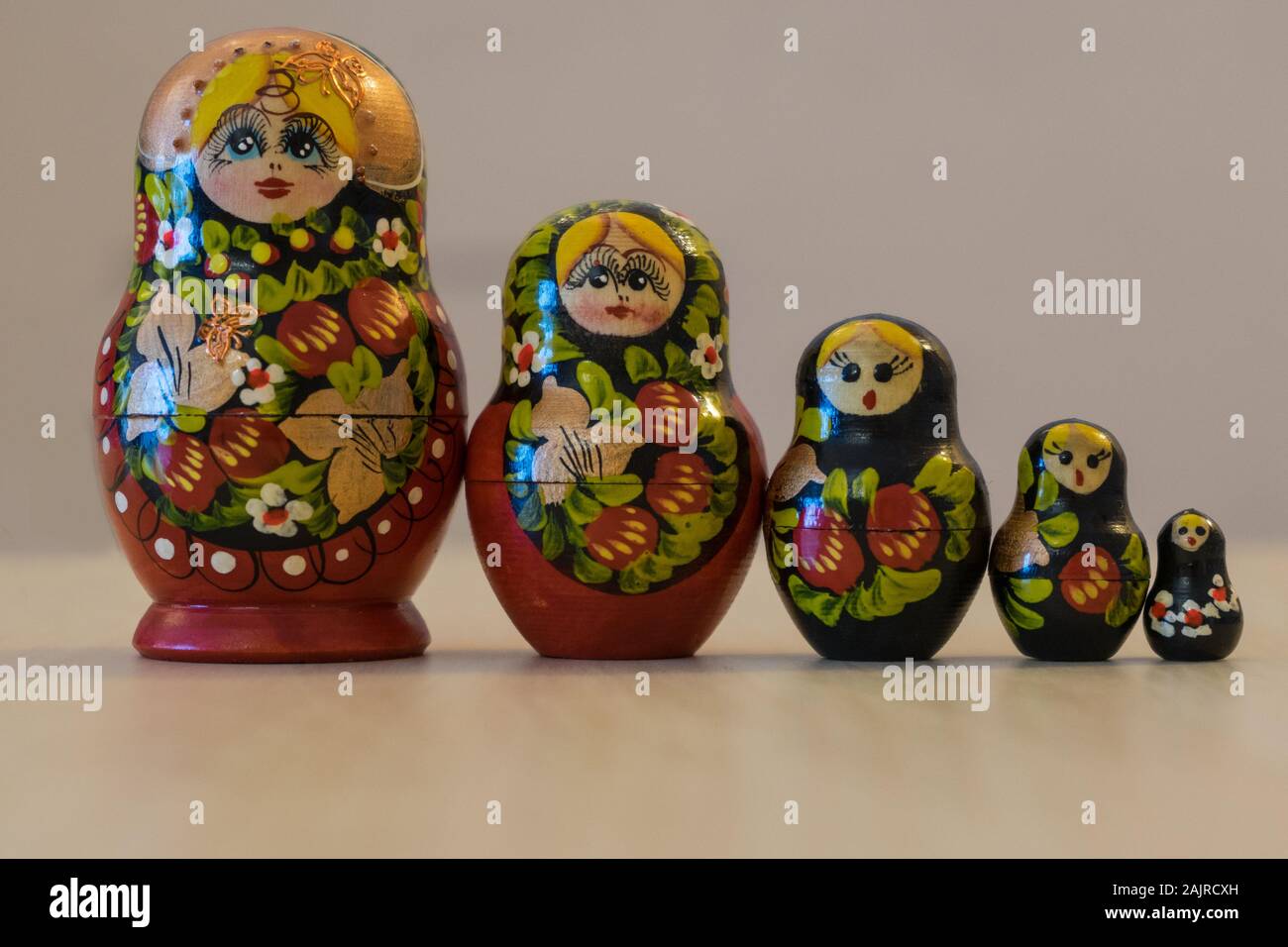 The russian national toys, Matrioska Stock Photo