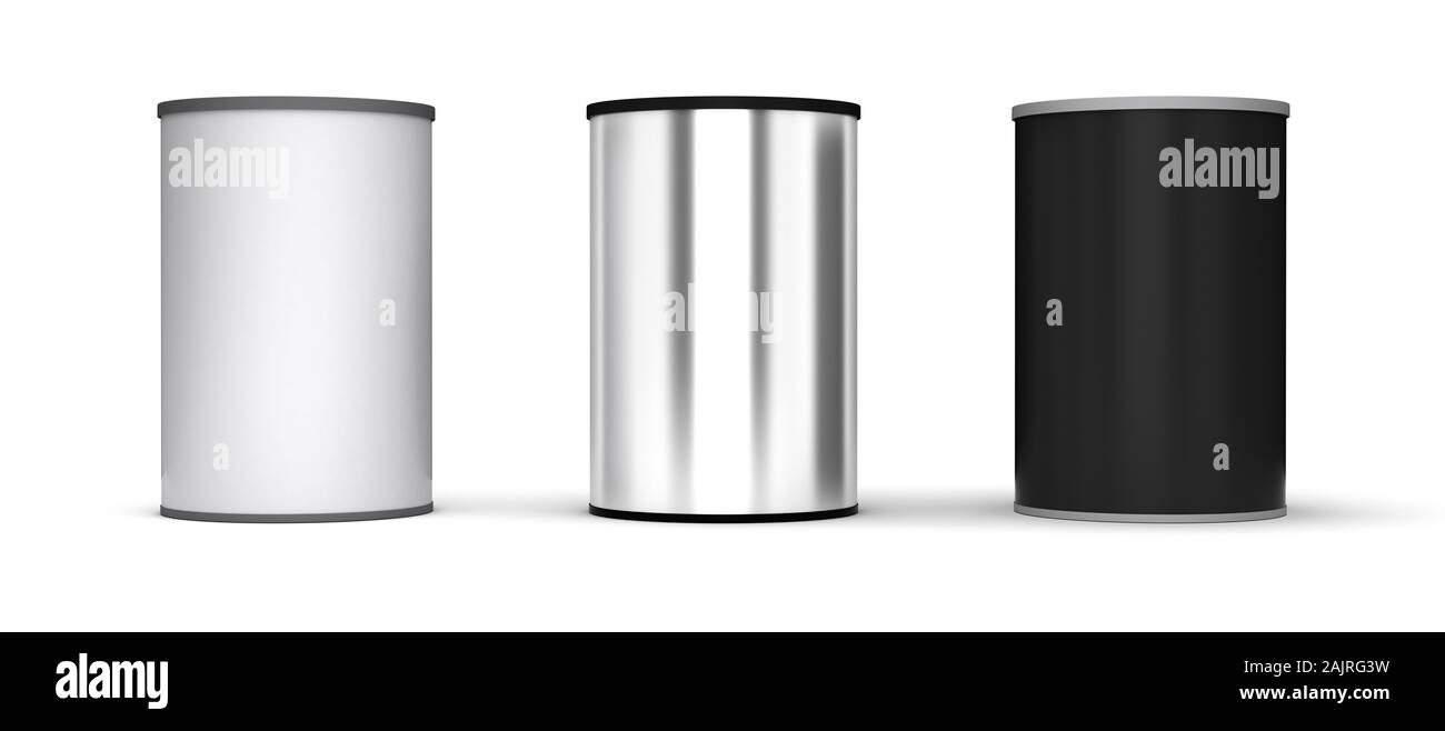 Blank Tin Packages (Isolated with clipping path Stock Photo - Alamy