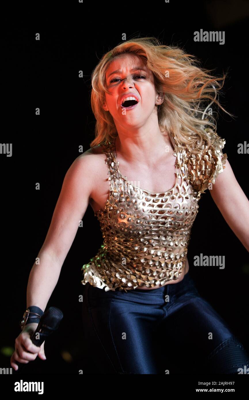 Milan Italy ,03 May 2011 , Live concert of Shakira , the sun comes out