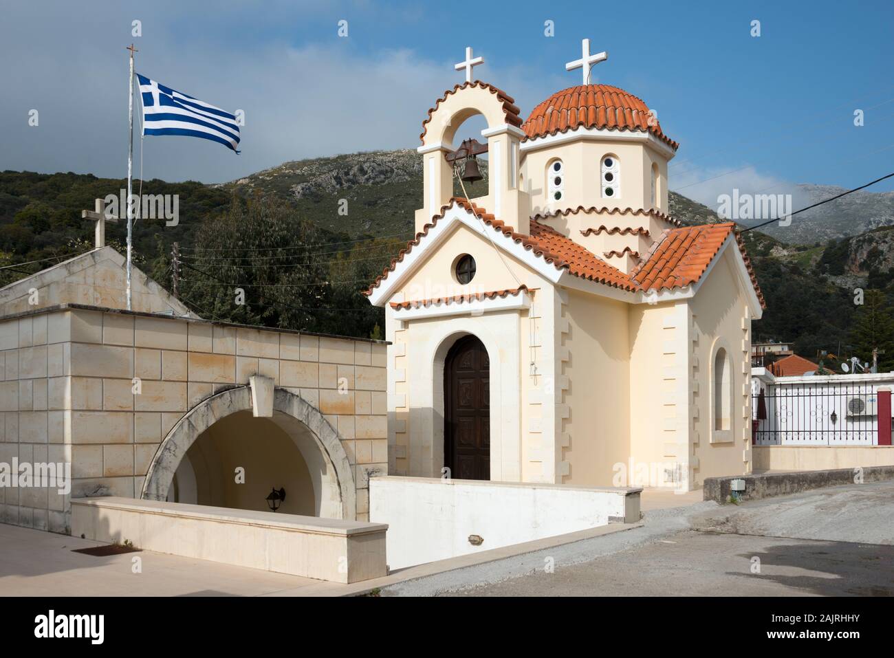 Kloster, Spili, Gemeinde Agios Vasilios, Kreta, Griechenland Stock Photo