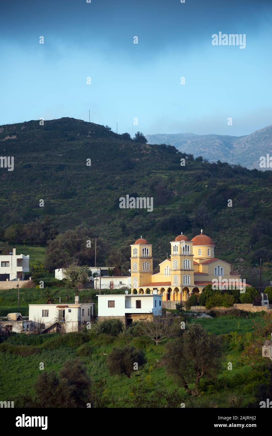 Kirche, Agia Fotini, Gemeinde Amari,  Kreta, Griechenland Stock Photo