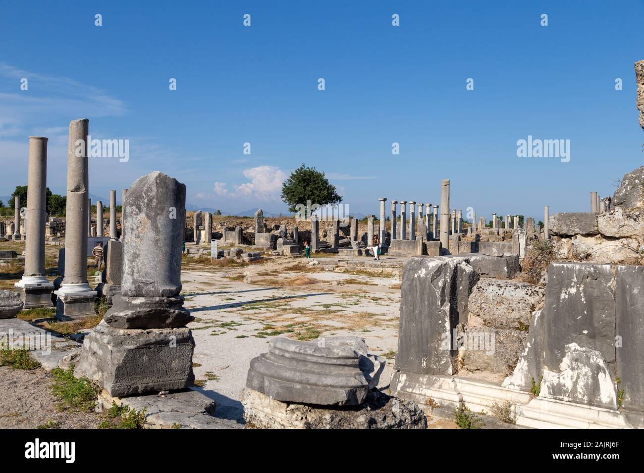 Perge Ancient City in Antalya Province, Turkey. Stock Photo