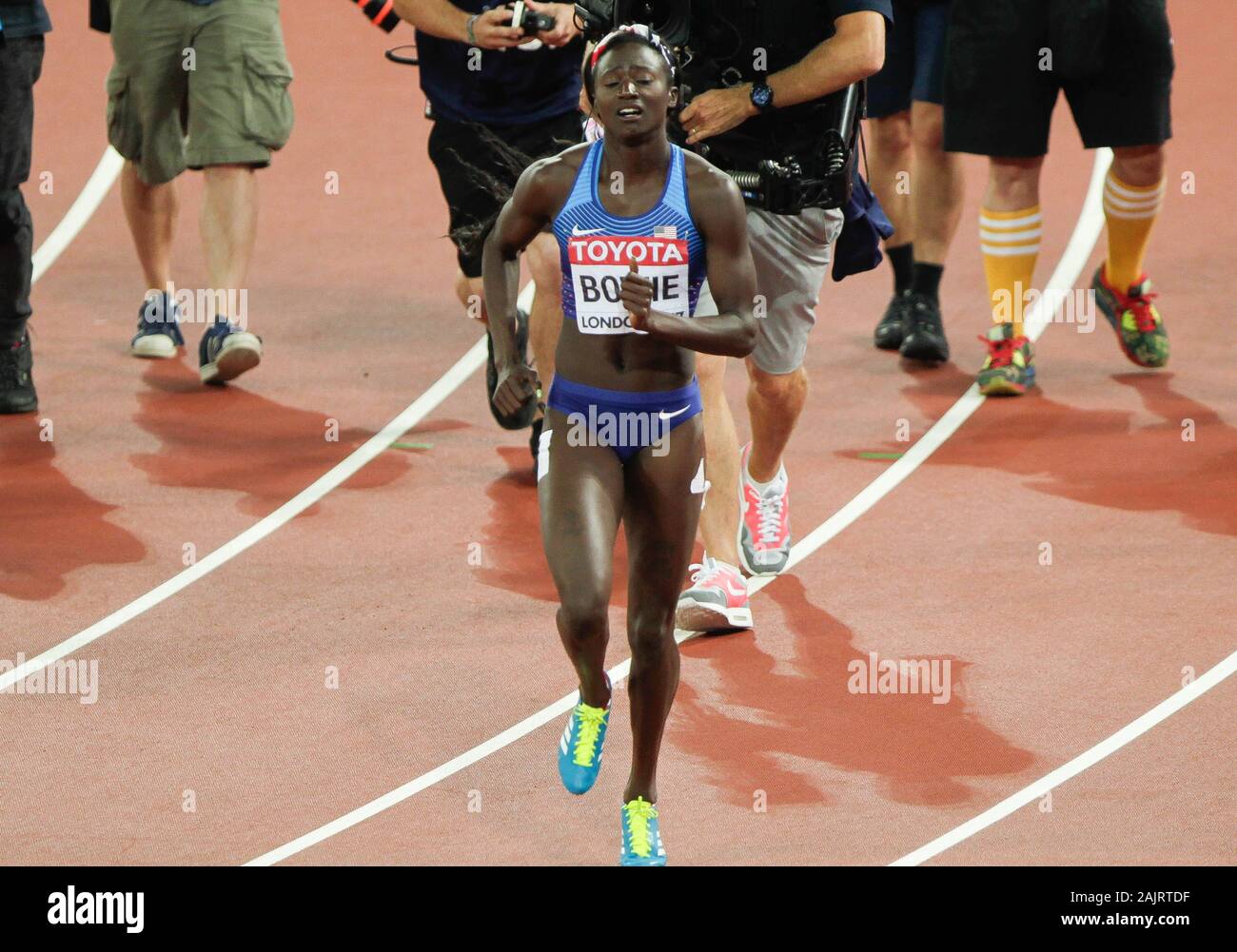 Tori Bowie (USA) at the Women's 100m Final of the IAAF World Athletics Championships on August 6