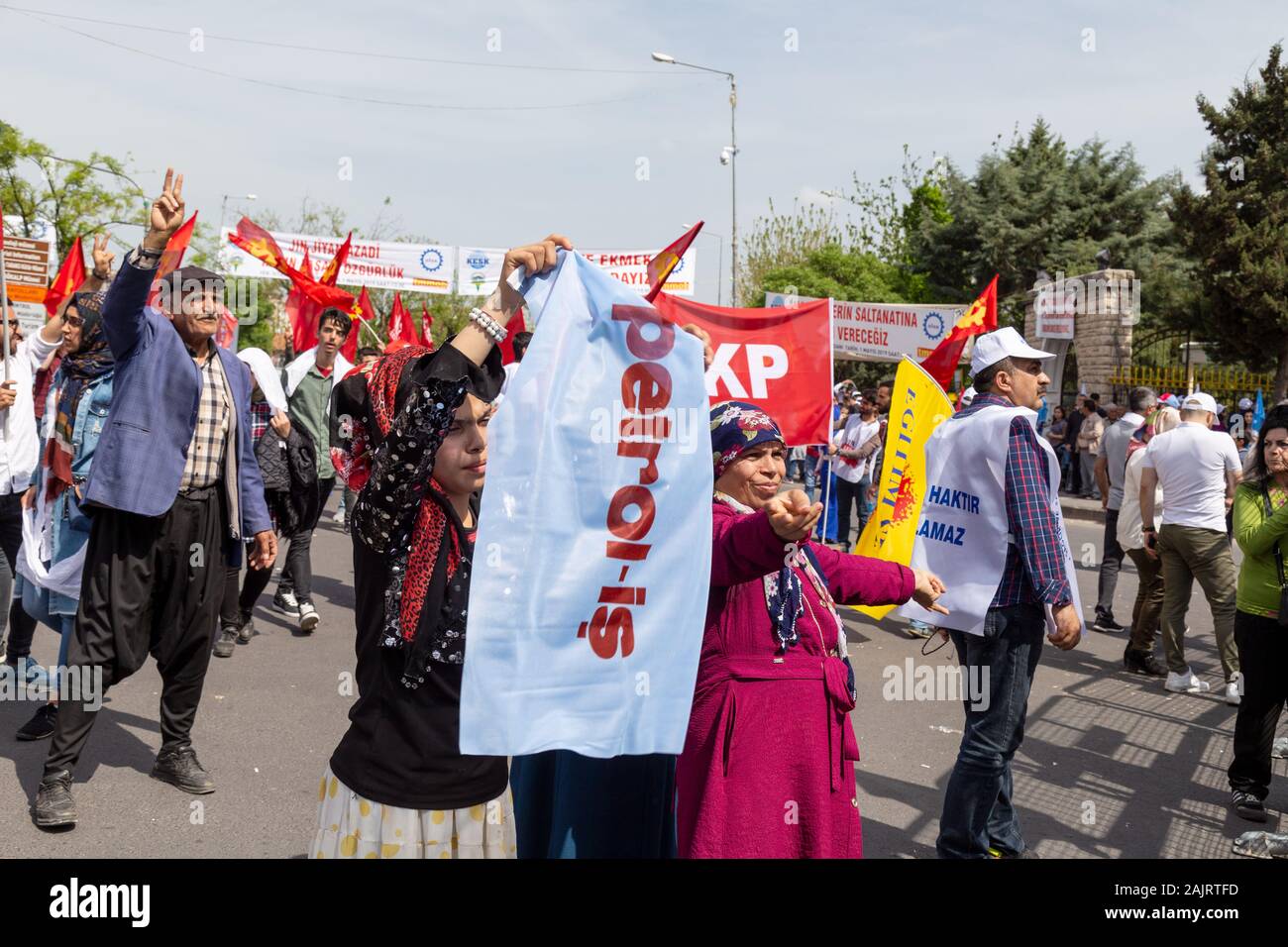 Diyarbakir/Turkey - 05/01/2019 : Labor's Day Meeting from Diyarbakir, Turkey. Stock Photo