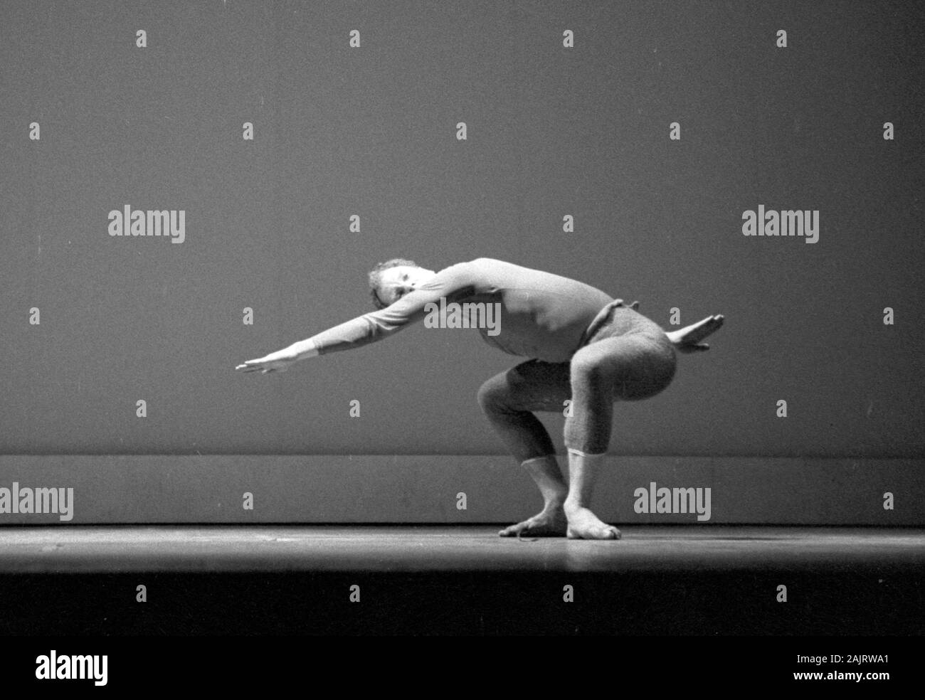 Merce Cunningham in New York City 1957, most likely these images show Cunningham performing The Changeling, which places the date as November 30, 1957. Stock Photo