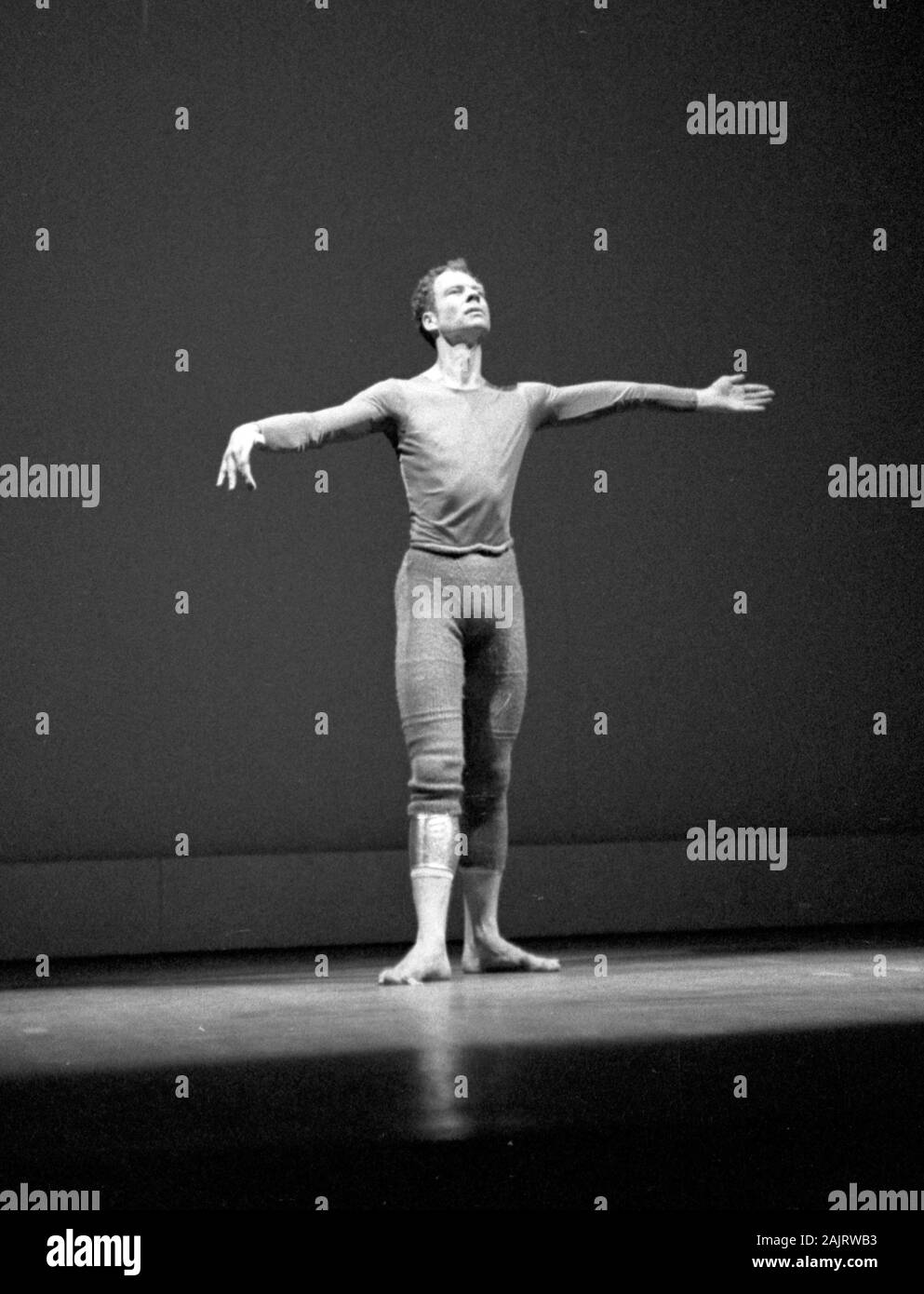 Merce Cunningham in New York City 1957, most likely these images show Cunningham performing The Changeling, which places the date as November 30, 1957. Stock Photo