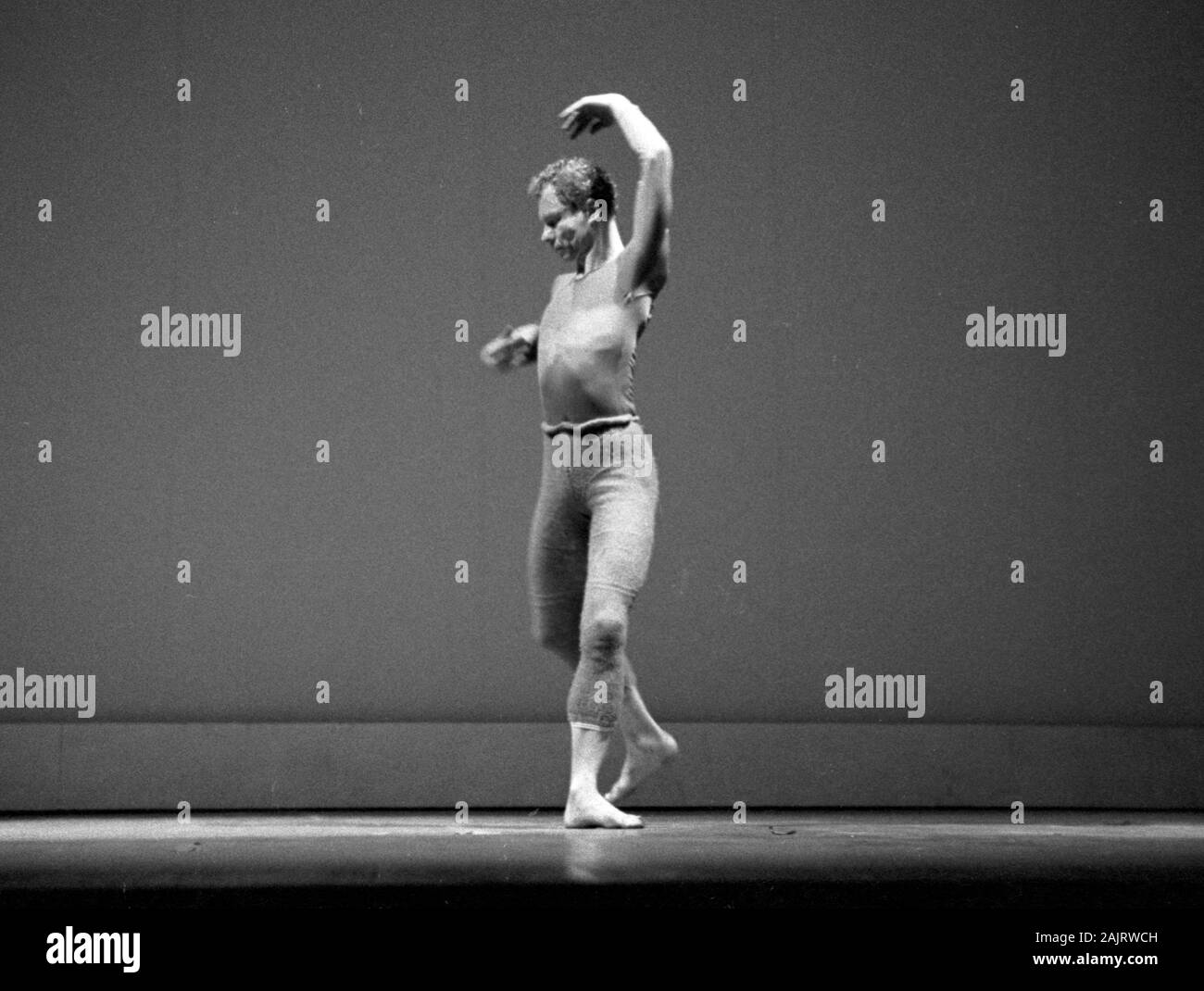 Merce Cunningham in New York City 1957, most likely these images show Cunningham performing The Changeling, which places the date as November 30, 1957. Stock Photo