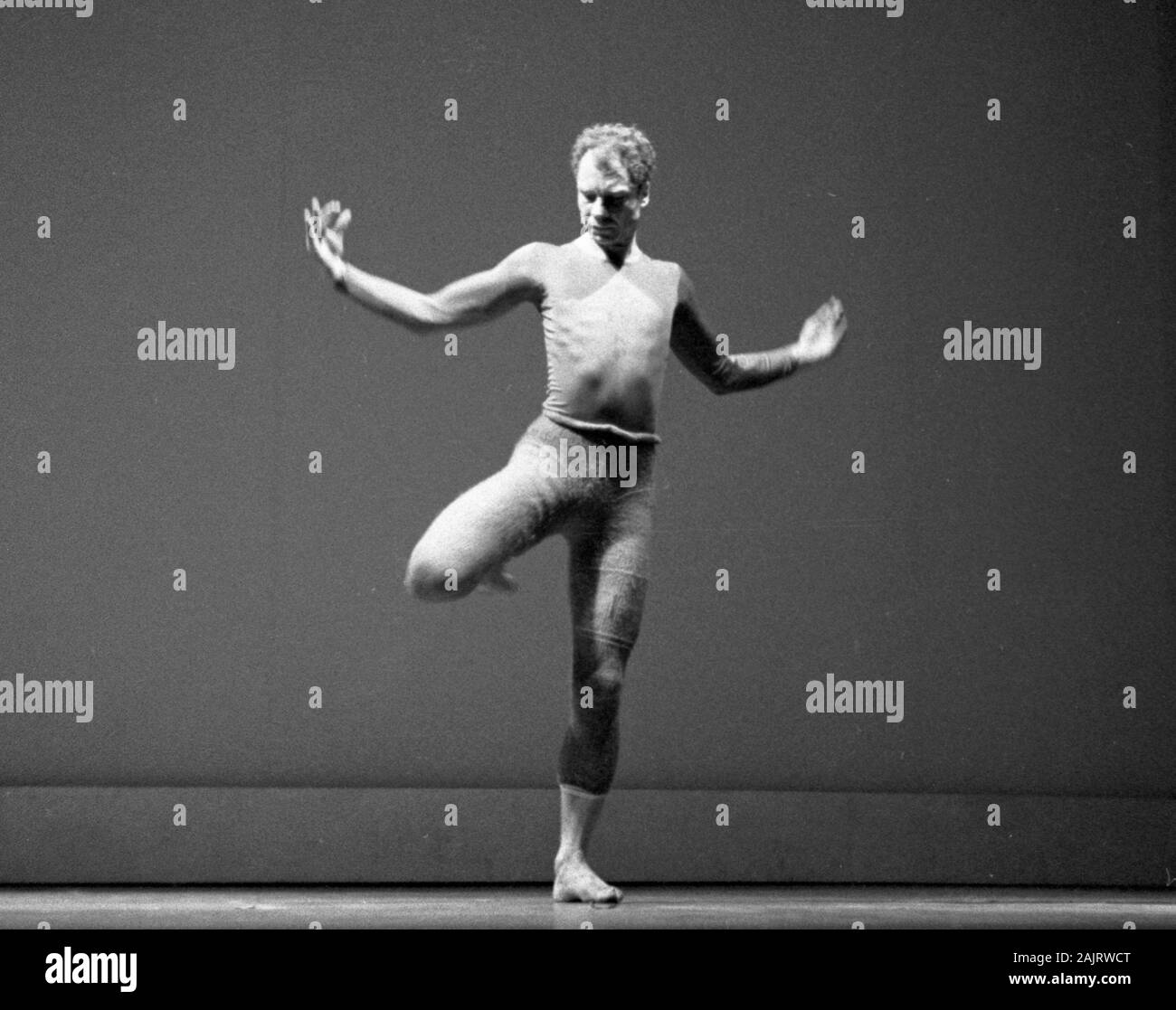 Merce Cunningham in New York City 1957, most likely these images show Cunningham performing The Changeling, which places the date as November 30, 1957. Stock Photo