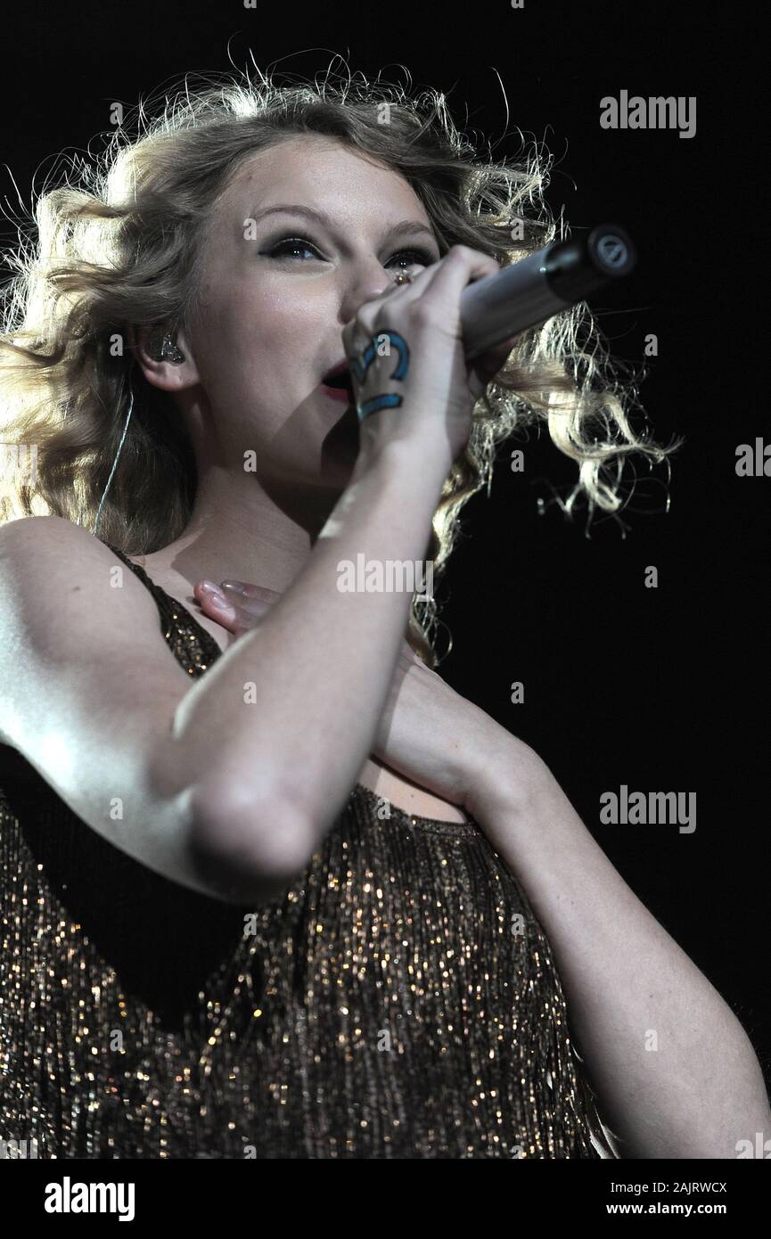 Milano Italy  03/15/2011 : Live concert of Taylor Swift  at Forum Assago Stock Photo