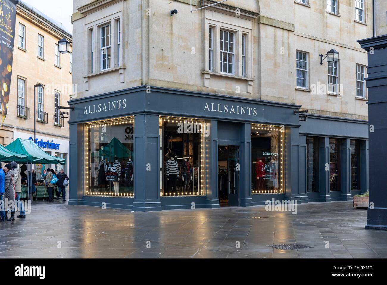 AllSaints, Southgate shopping centre, Bath, Somerset, UK Stock Photo