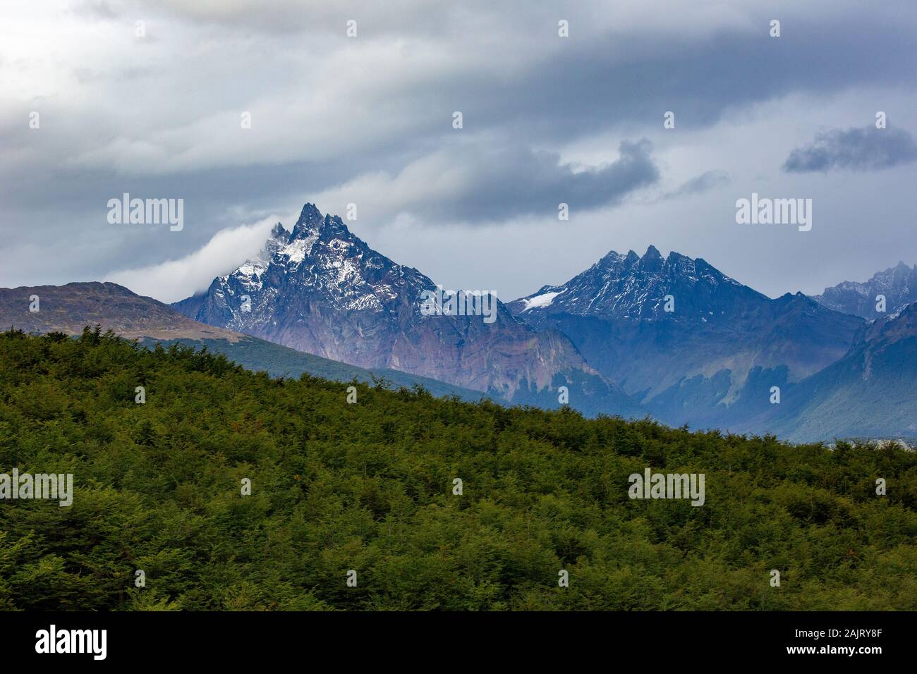 National Park Tierra del Fuego,  'Land of Fire', formerly also Fireland- Argentina Stock Photo